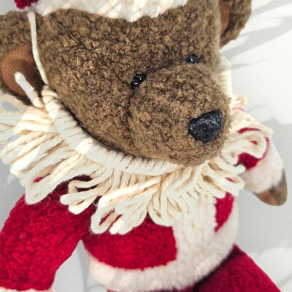 Hallmark Teddy Bear in Santa Suit Stuffed Animal Plush Brown - Picture 3 of 6